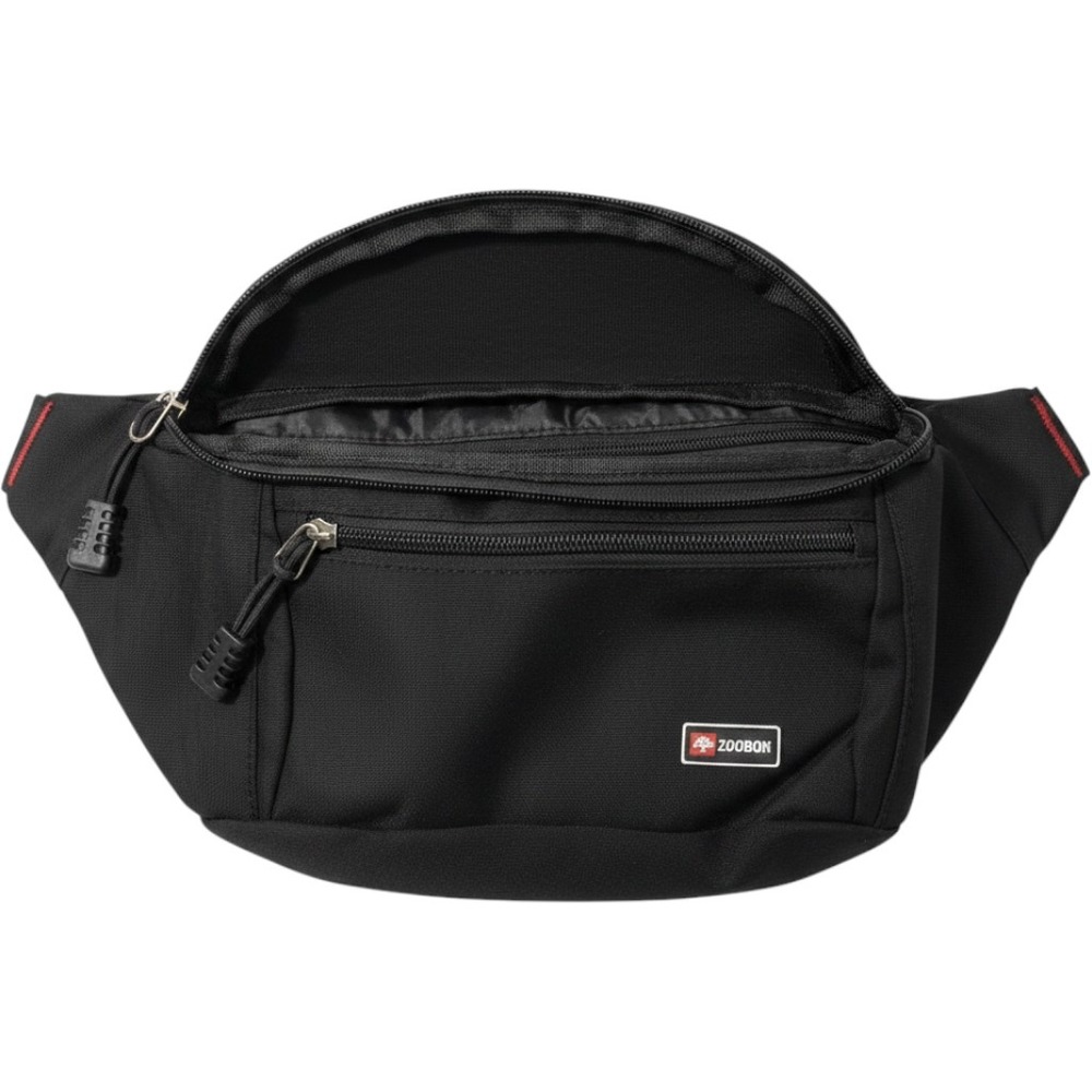 Zooron Black Canvas Fanny Pack Waist Bag Travel Pouch Adjustable Strap O2